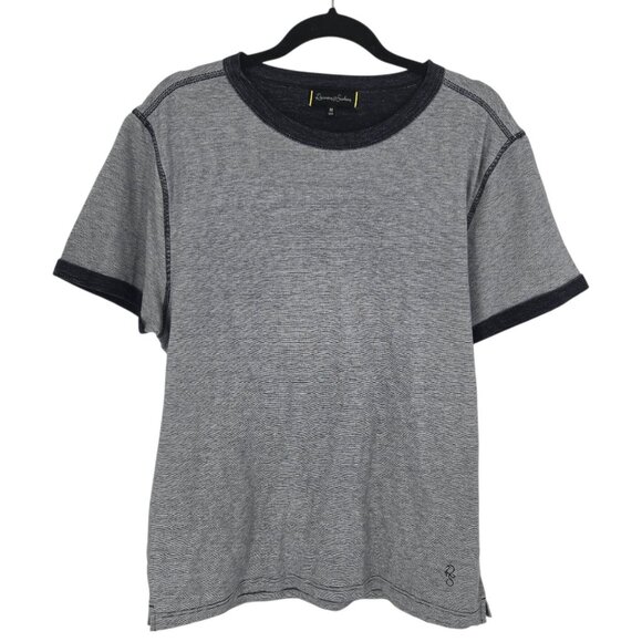 Roamers and Seekers mens size Medium Navy blue ringer short sleeve tee - Picture 1 of 8